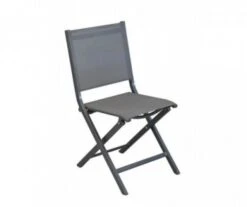 CHAISE PLIANTE THEMA GRIS/GRISE - Proloisirs