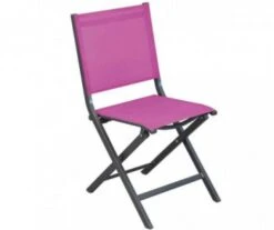 CHAISE PLIANTE THEMA GREY/ROSE - Proloisirs