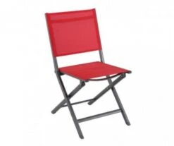 CHAISE PLIANTE CENSO ANTHRACITE/ROUGE