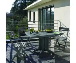 CHAISE PLIANTE MIAMI ANTHRACITE - GROSFILLEX -Jardin Extérieur chaise 7