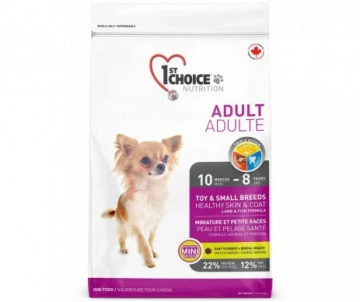 CROQUETTES CHIEN ADULTE PETITE RACE PEAU ET PELAGE SANTE AGNEAU 2,72KG - 1ST CHOICE 1 CROQUETTES CHIEN ADULTE PETITE RACE PEAU ET PELAGE SANTE AGNEAU 2,72KG - 1ST CHOICE