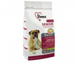CROQUETTES CHIEN SENIOR PEAU ET PELAGE SENSIBLES AGNEAU POISSON2,72KG - 1ST CHOICE