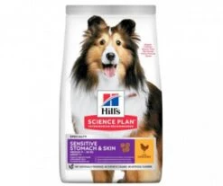 CROQUETTES CHIEN ADULTE ESTOMAC ET PEAU SENSIBLE POULET 12KG - HILL'S