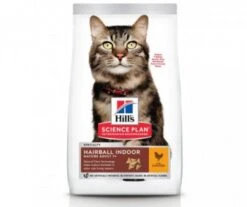 CROQUETTES CHAT MATURE 7+ HAIRBALL INDOOR POULET 1.5KG - Hill's Science Plan
