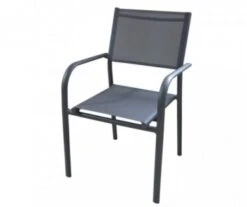 FAUTEUIL EMPILABLE DUCA GRIS/GRIS - Proloisirs