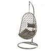 FAUTEUIL OEUF SUSPENDU BOLOGNA GRIS Ø95 X H195 Cm - JARDIDECO