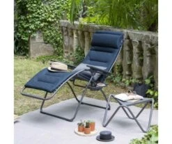 FAUTEUIL RELAX FUTURA BE-COMFORT BLEU - LAFUMA -Jardin Extérieur fauteuil relax futura be comfort 2
