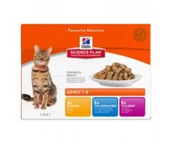 PATEE CHAT ADULT 3 SAVEURS 12X85GR - Hill's SCIENCE PLAN -Jardin Extérieur feline adult 6