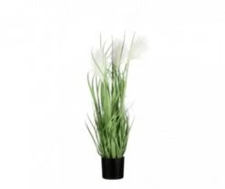 FOXTAIL ARTIFICIEL POT PLAST BLC H81CM