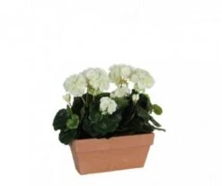 GERANIUM ARTIFICIEL L29 BLANC SLATE TERRA