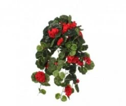 GERANIUM ARTIFICIEL SUSPENDRE ROUGE L60CM