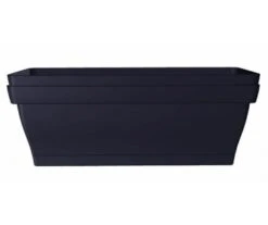 LOT DE 2 JARDINIERES ROMEO VIOLINE 50CM + SOUCOUPE