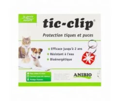 MÉDAILLE TIC-CLIP PROTECTION TIQUES ET PUCES - ANIBIO