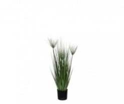 PAPYRUS ARTIFICIEL /POT VERT -H76XD12,5CM
