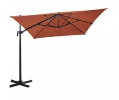PARASOL DÉPORTÉ INCLINABLE 3MX4M/8 PAPRICA - Proloisirs