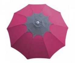 PARASOL FLOWER Ø 270CM FRAMBOISE/GRIS - PROLOISIRS