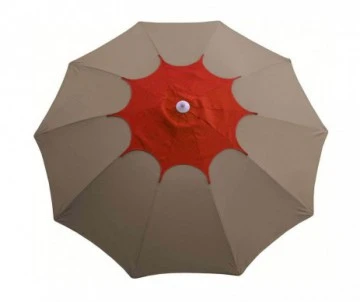 PARASOL FLOWER Ø 270CM TAUPE/PAPRIKA - PROLOISIRS 1 PARASOL FLOWER Ø 270CM TAUPE/PAPRIKA - PROLOISIRS