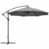 PARASOL DEPORTE Ø 300CM FIBRE GRIS