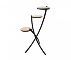 PORTE PLANTES TUBE 3 POTS GRIS