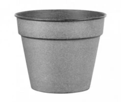 POT ACIER CENDRE D28CM