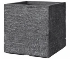 POT CARRE CUBE MINERAL COTES DE 40 CM