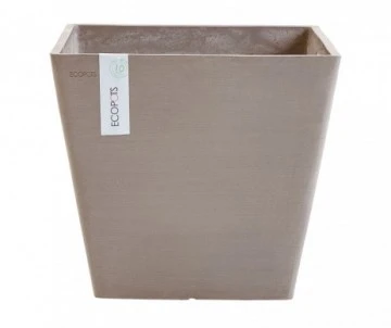 Ecopots POT ROTTER CARRE TAUPE 40CM 1 Ecopots POT ROTTER CARRE TAUPE 40CM
