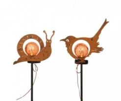 SOLAR ESCARGOT OISEAU H39,5CM