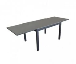 TABLE EXTENSIBLE RECTANGULAIRE GRISE 140/240CM - Proloisirs